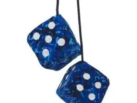 Dobbelstenen Deens Design - BLAUW - oldskool look - spiegel dobbelstenen - speciaal voor liefhebbers van Deens Pluche - Nedking