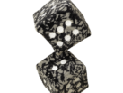 Dobbelstenen Deens Design - GRIJS - oldskool look - spiegel dobbelstenen - speciaal voor liefhebbers van Deens Pluche - Nedking