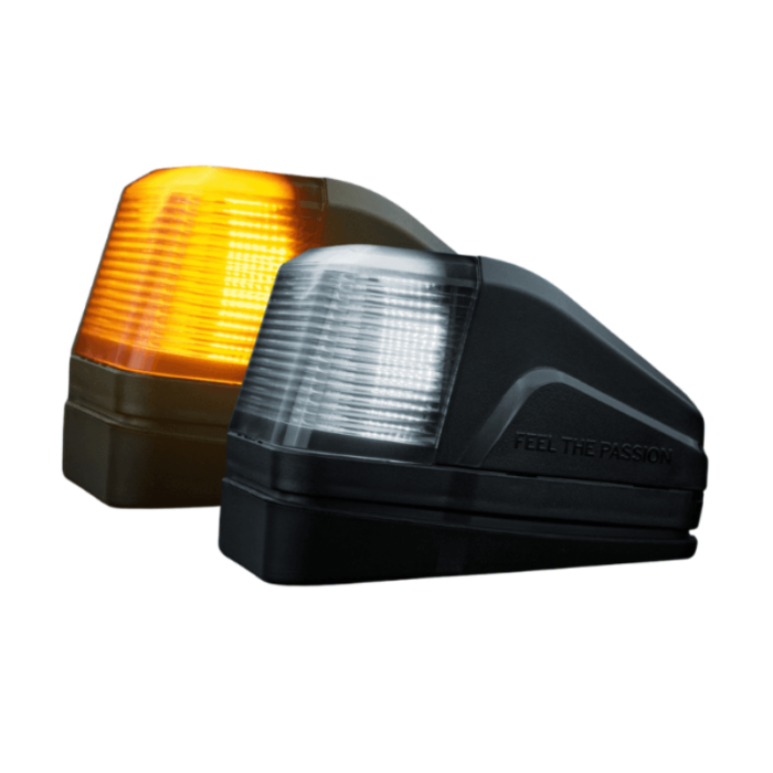 Strands IZE LED Roof Light Duo - toplamp met ECE R148 keurmerk - oranje en wit standlicht - IP69K - 19 patronen - voor vrachtwagen, auto en meer - dual color - EAN: 7323030207168