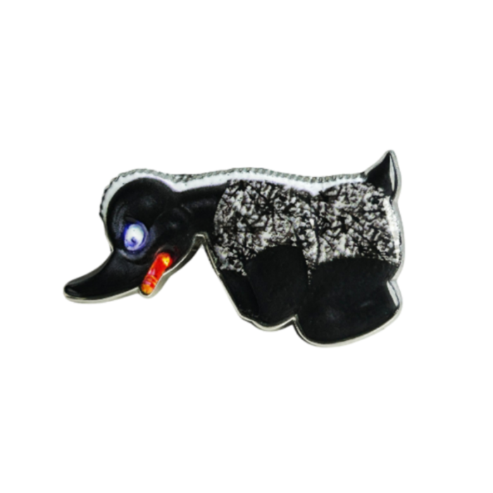 PIN - Angry Duck Grijs - 3D effect - verzamel alle pins - deens pluche - EAN: 8721129702966 - 702966